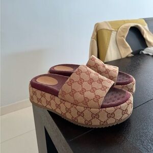 Authentic Gucci Platform Slides